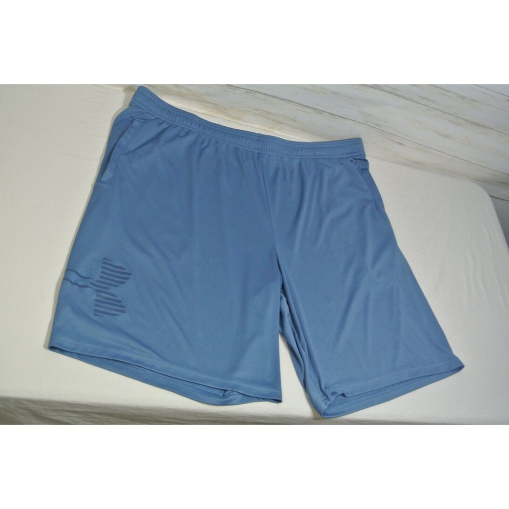 UNDER ARMOUR Sz. 3XL Men Blue Stretch ATHLETIC Shorst Running Basketball